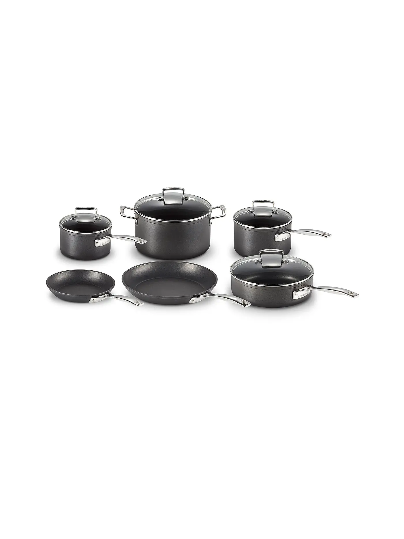 LE CREUSET | Kochgeschirr Set 6tlg Schwarz Antihaft | 